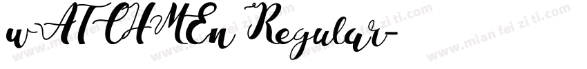 wATCHMEn Regular字体转换